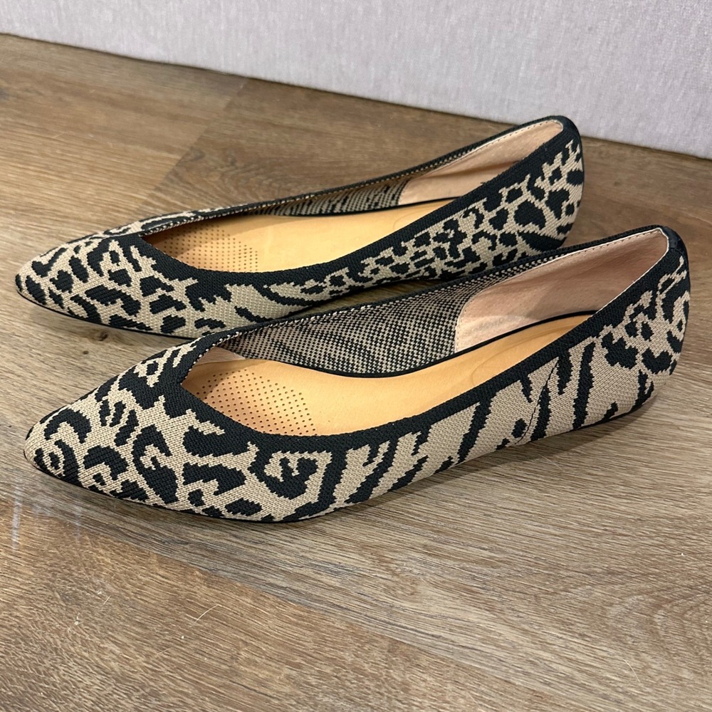 Corso Como‎ Womens Leopard Print Knit Pointed Toe Ballet Flats Shoes Size 9.5M - Picture 7 of 7